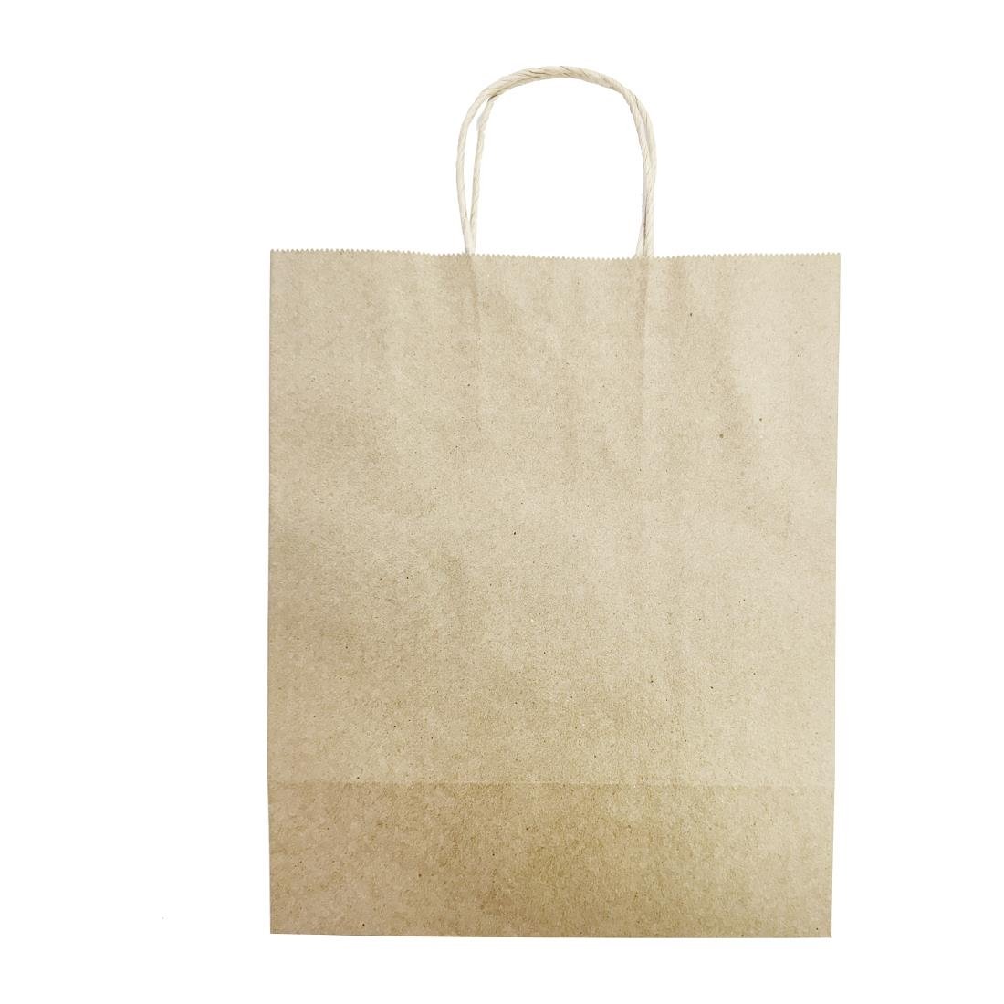 Fiesta Recyclierbare Papiertüte mit Drehgriff Braun - Groß (250 Stück)
