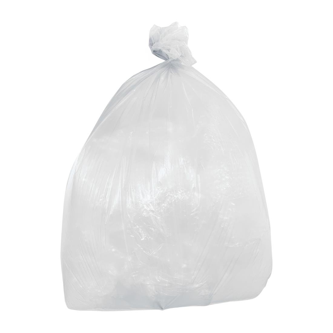 Sacs poubelle légers Jantex transparents 80L (lot de 200)