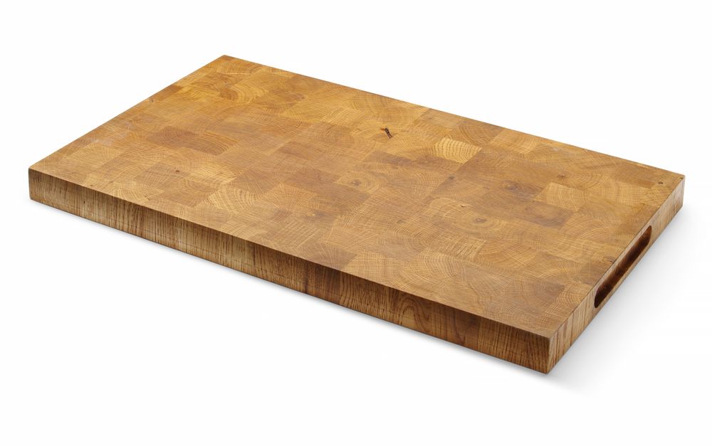 Planche de présentation en chêne - bois de bout 530x325x(H)35mm