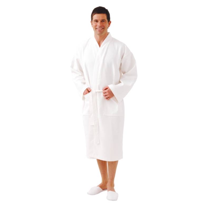 Peignoir De Bain - Blanc - Taille Universelle - Coton -  1.22(L)m