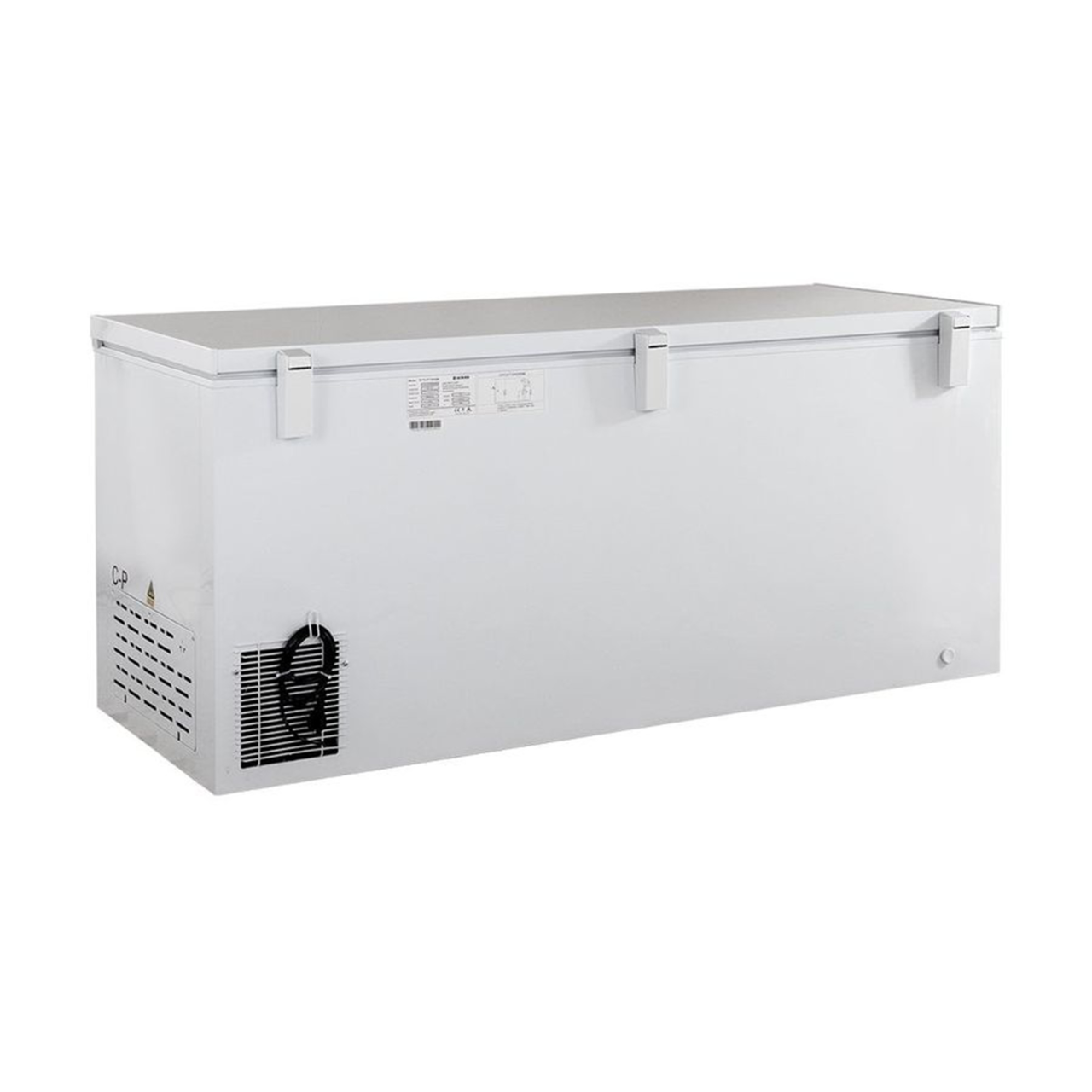 Congélateur coffre ECO 550 avec couvercle rabattable | 450 litres | Verrouillable | 4 roulettes