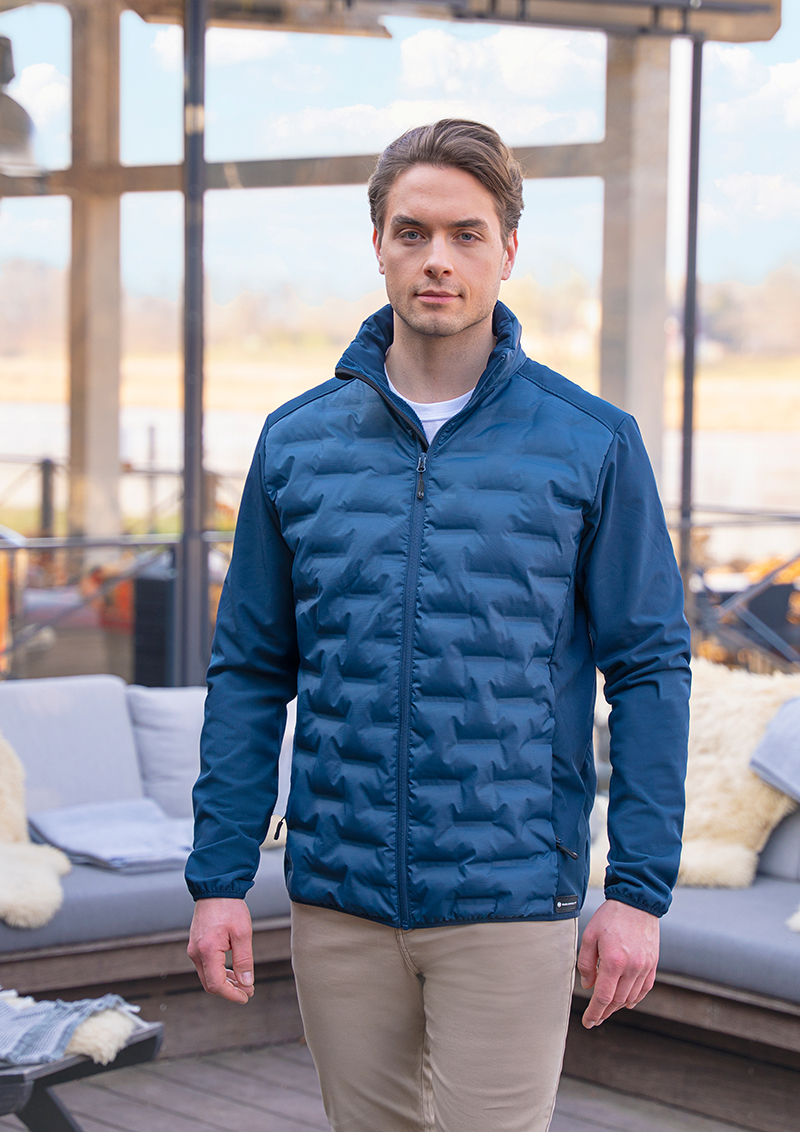 Hybride Herenjas Van Outdoor-Pro, Gemaakt Van Duurzaam Materiaal - Marineblauw - XL