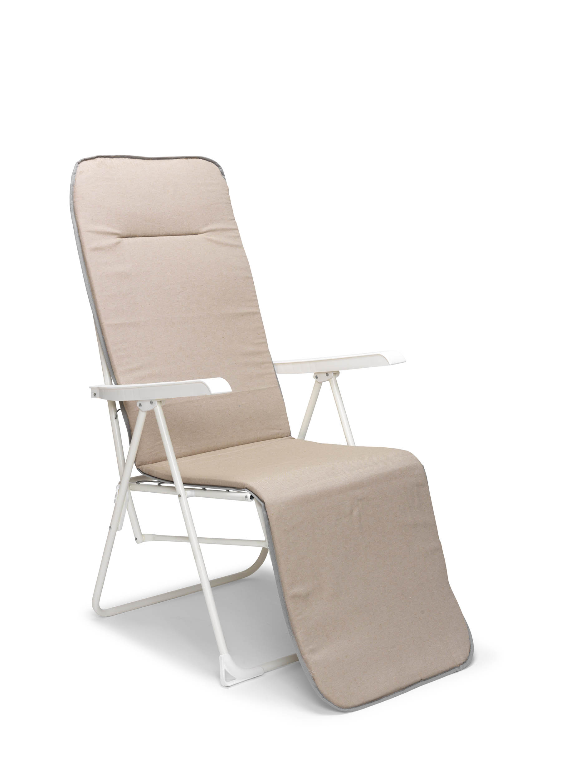 Chiemsee  Relaxstoel camping Wit - Beige