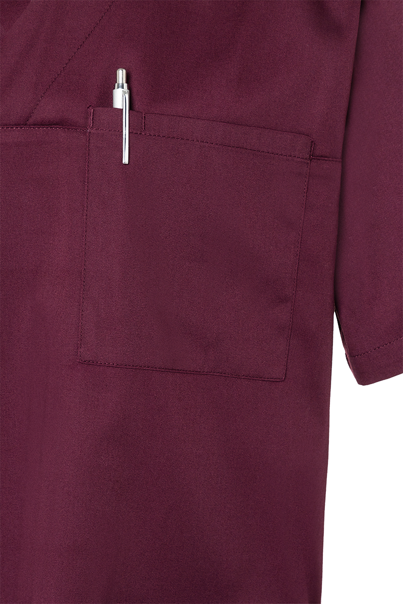 Tunique homme à enfiler à manches courtes Essential, en matériau durable - Aubergine - L