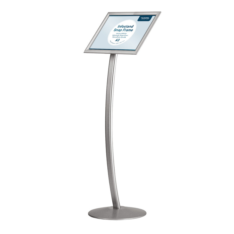 Infostandaard gebogen - A3 - Aluminium/staal