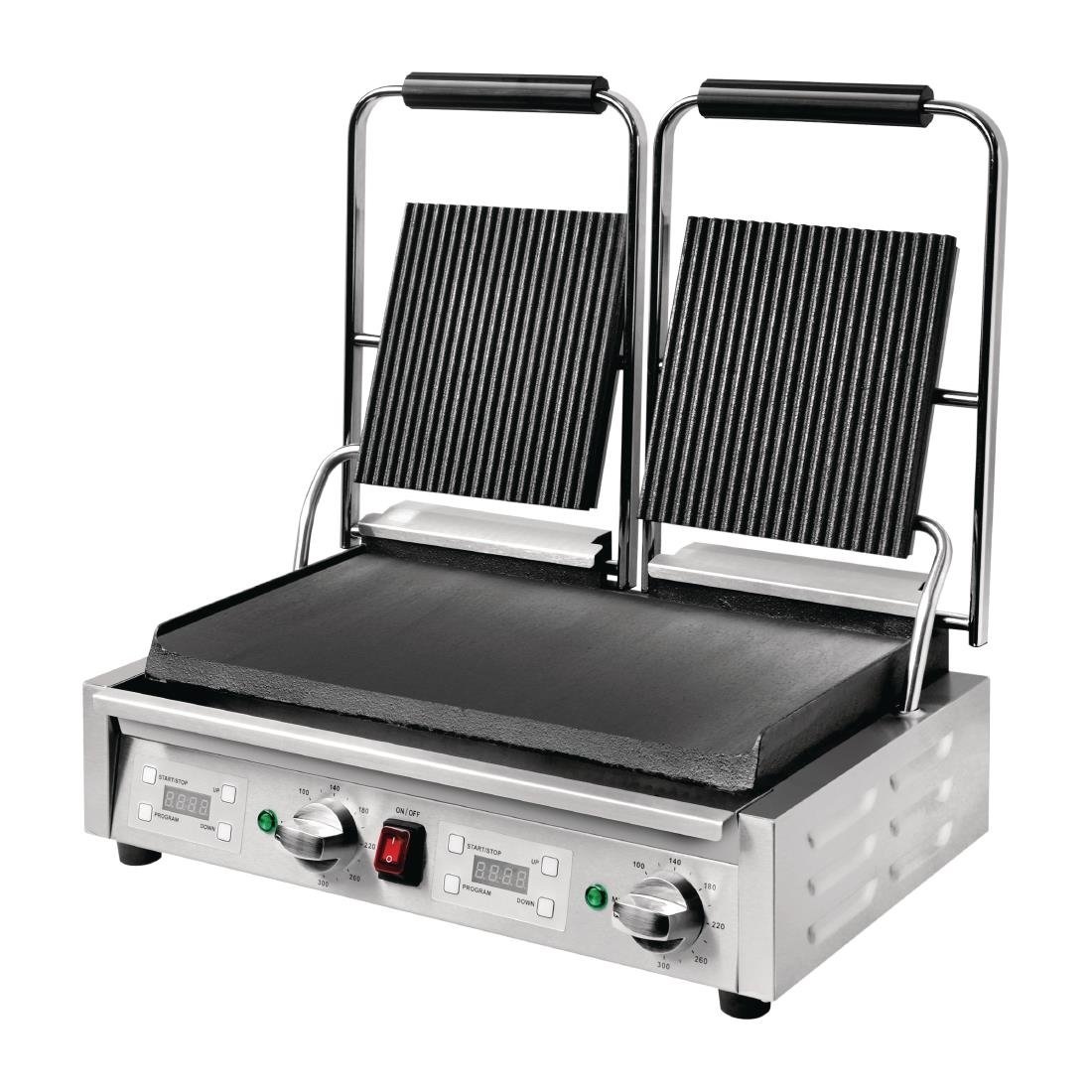 Dubbele Contactgrill | Groef/Glad | 2900W | 550x395x(H)210mm