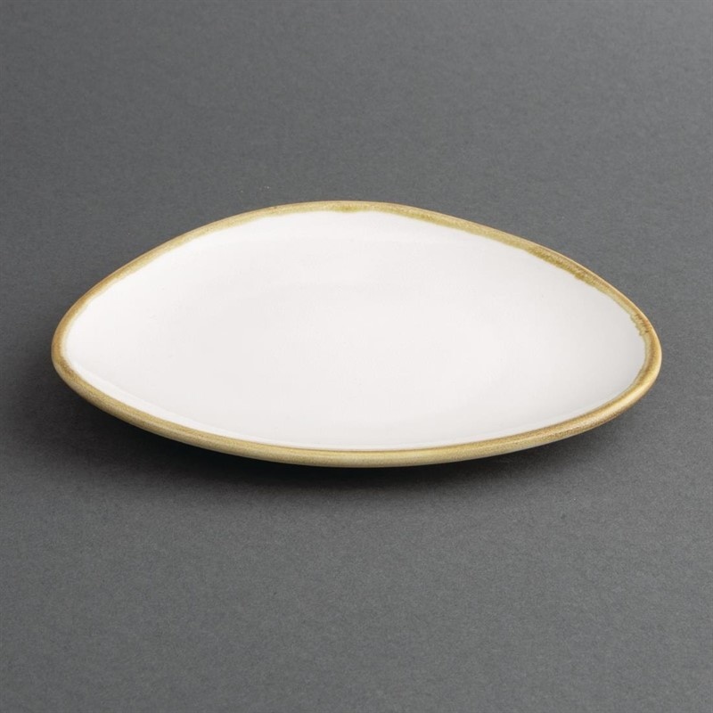 Olympia Kiln driehoekige Borden krijtwit 165mm - 6 stuks