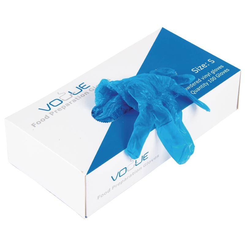 Gants En Vinyle Jetables Bleus - Disponibles En 3 Tailles - 100 Pièces