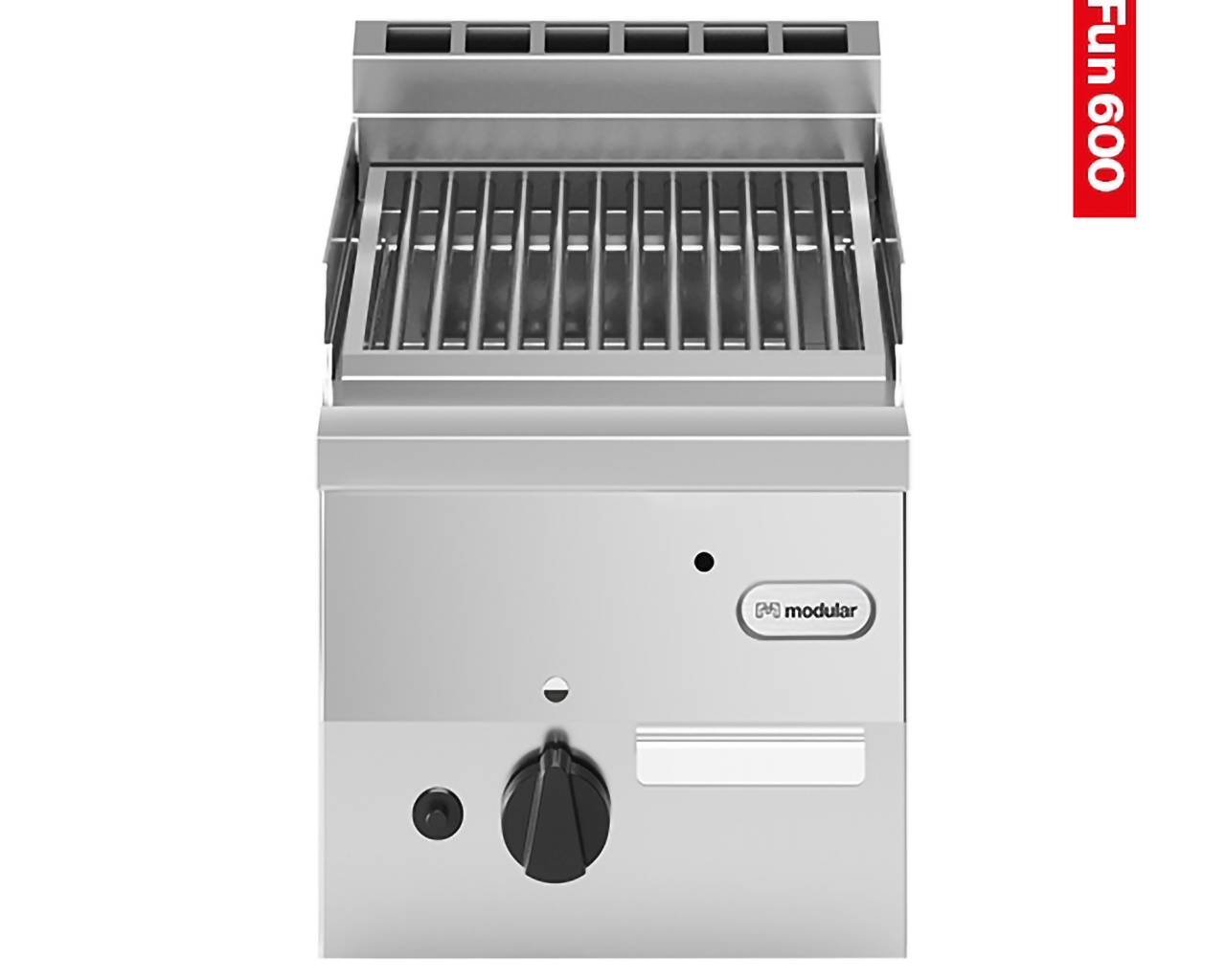 Grill en pierre de lave Modulaire - Grill de bar - Gaz naturel - 60x30cm