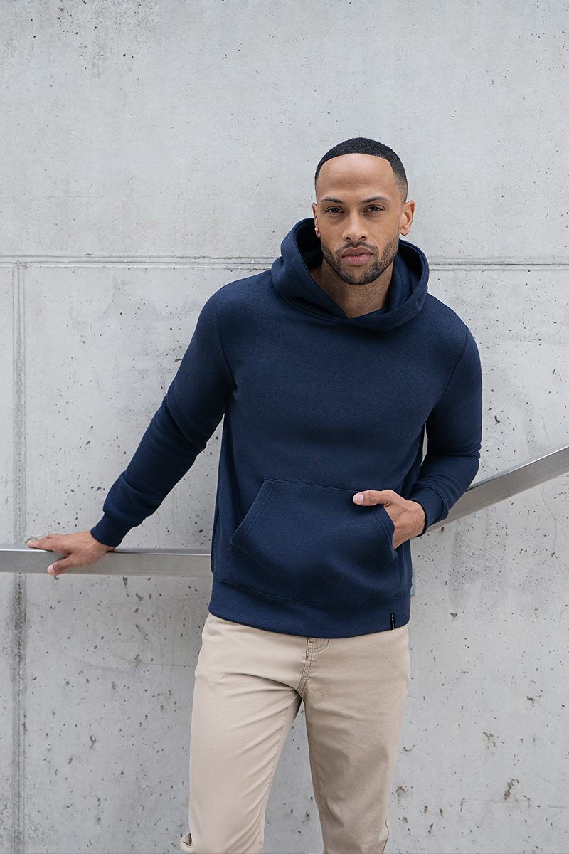 Hoodie de travail pour homme Soft-Face,, en matière durable - Marine - L