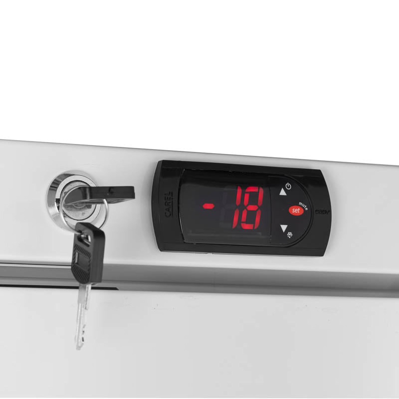 Witte vrieskast ECO 590 liter, 1 deur, afsluitbaar