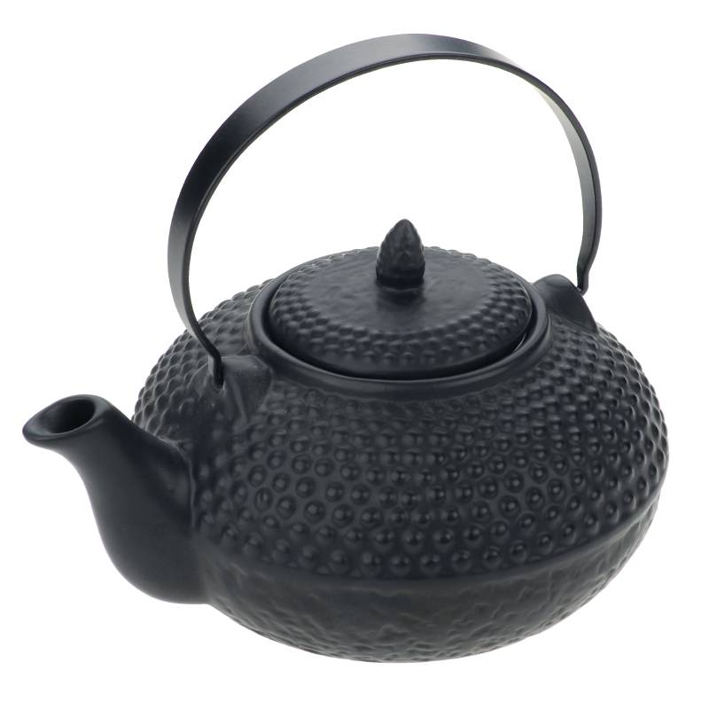 Orientalische Teekanne | 85cl | Keramik | Schwarz