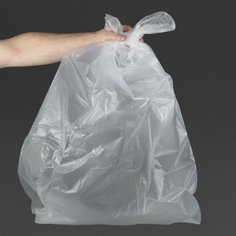 Sacs à déchets transparents recyclés 120 litres | 100 pieces
