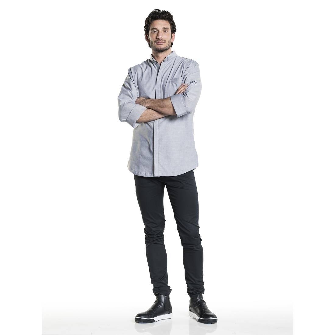 Chaud Devant Nordic Grau Herren Kochjacke Größe L