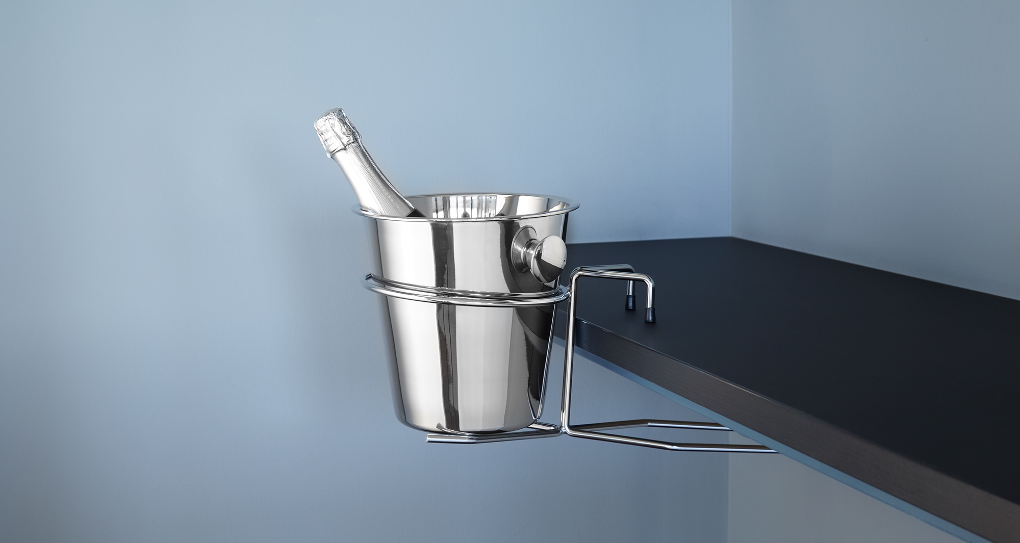 Mini Eiseimer, Ø 14 cm, Höhe 13 cm, 1 ltr., Chromnickelstahl