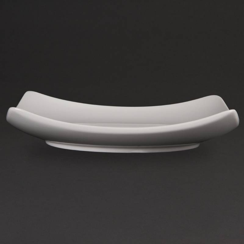 Teller Quadratisch | Olympia Porzellan Weiß | 250mm | 4 Stück