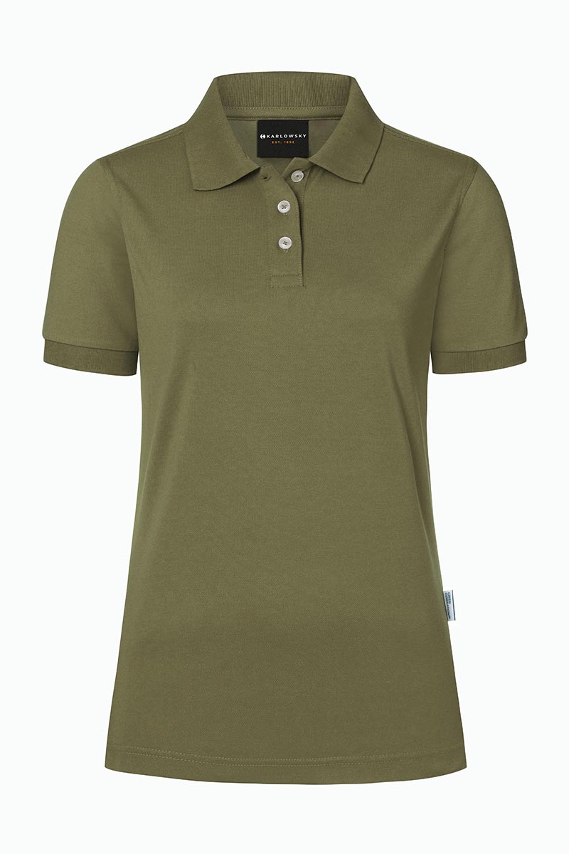 Polo de travail pour femme Modern-Flair, en matériau durable - Vert Mousse - L