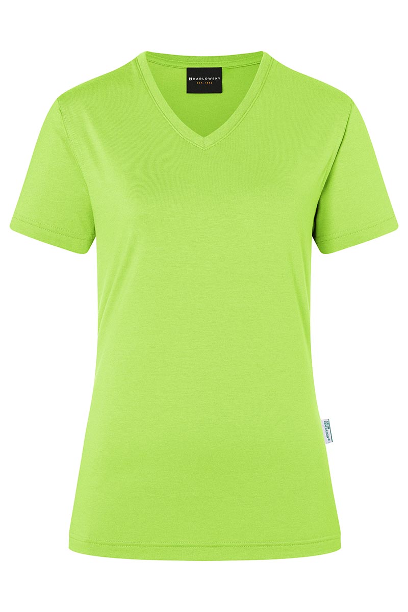 Damen Workwear T-Shirt Casual-Flair, aus nachhaltigem Material - Kiwi - L