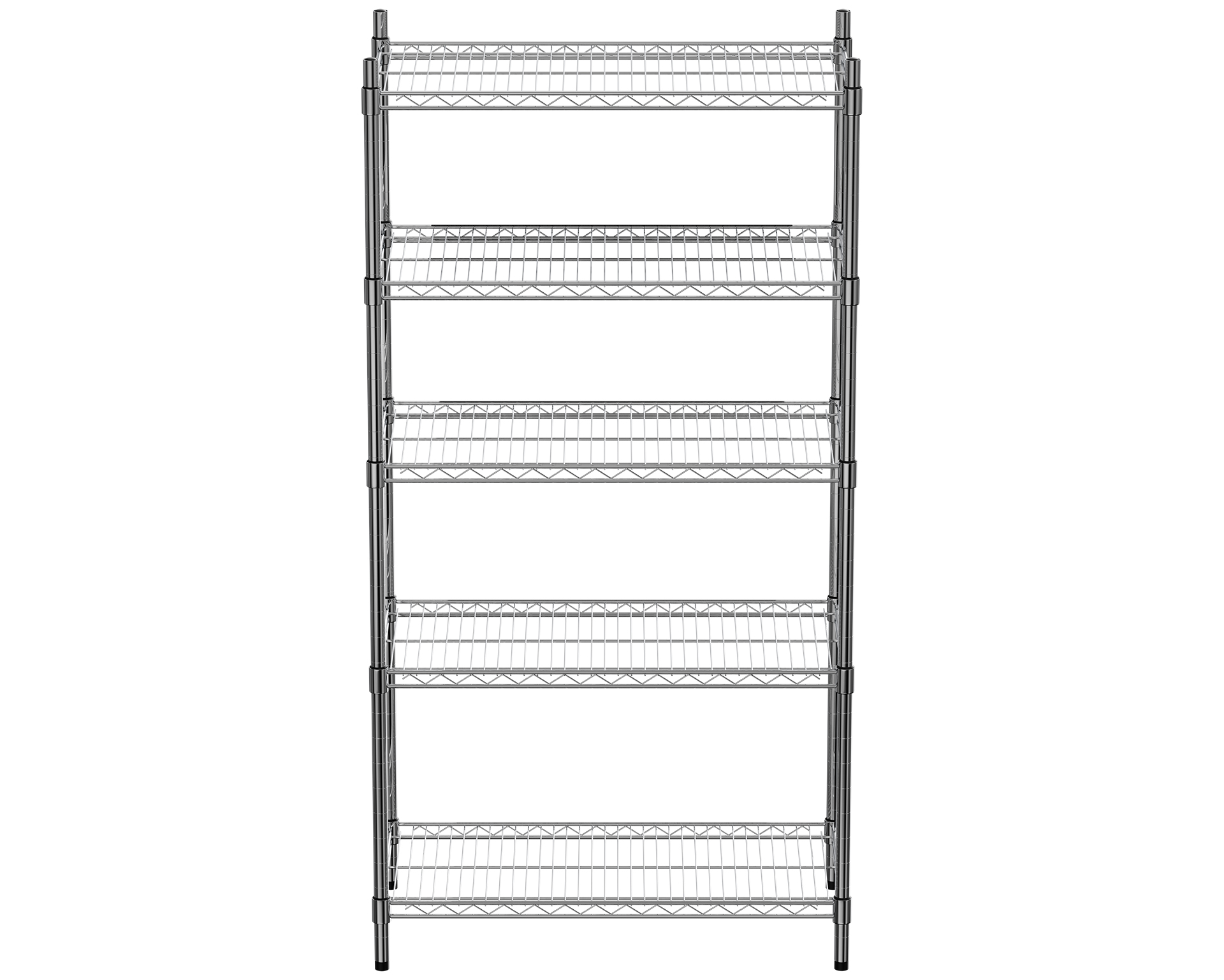 Stellingkast - 5 Schappen - Chroom - 910x455x(h)1810mm