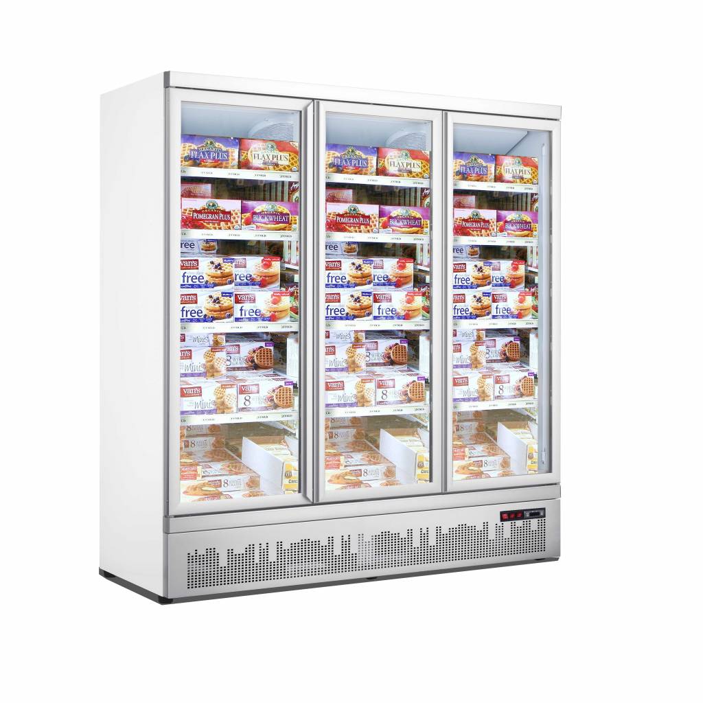 Tiefkühlschrank | 3 Glastüre | 1450 Liter | 8 Rollen |1880x710x(h)1997mm