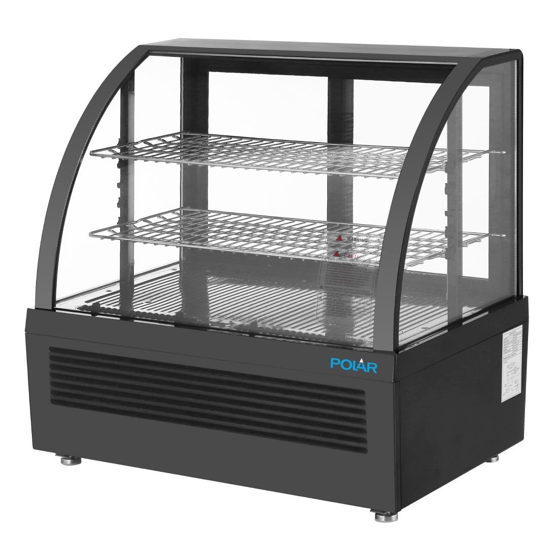 Polar C-Serie Tischkühlvitrine Schwarz 100Ltr