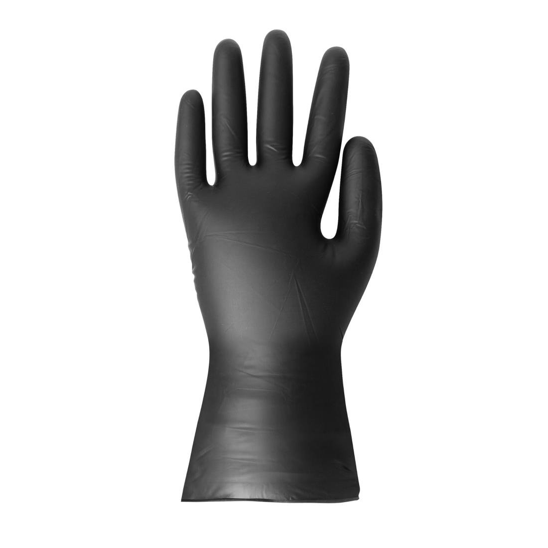 Gants vinyle non poudrés Hygiplas noirs M (lot de 100)