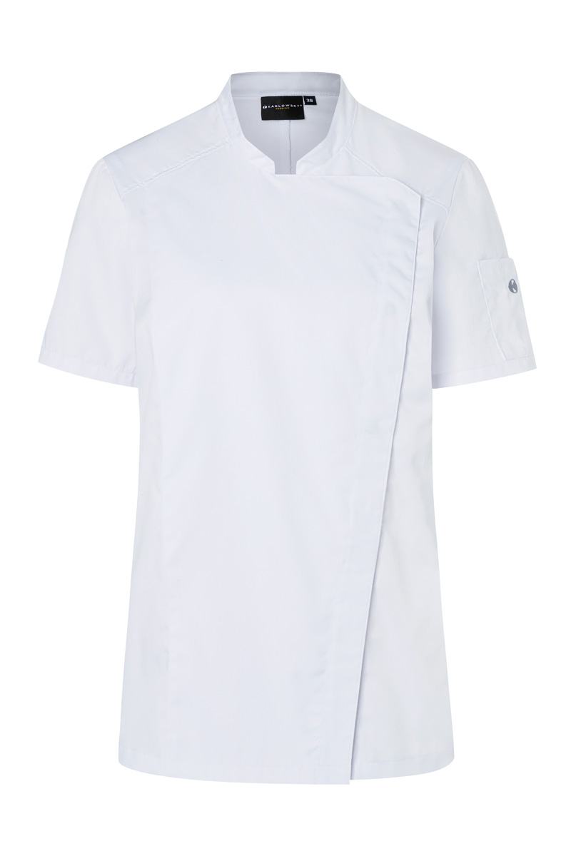 Koksbuis Met Korte Mouwen Voor Dames, Moderne Look - Wit - 48