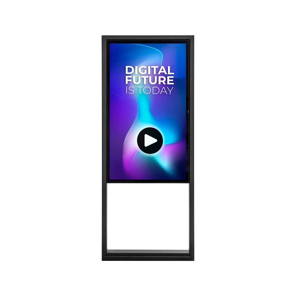 Conception de totem numérique extérieur - Avec écran Samsung 55"