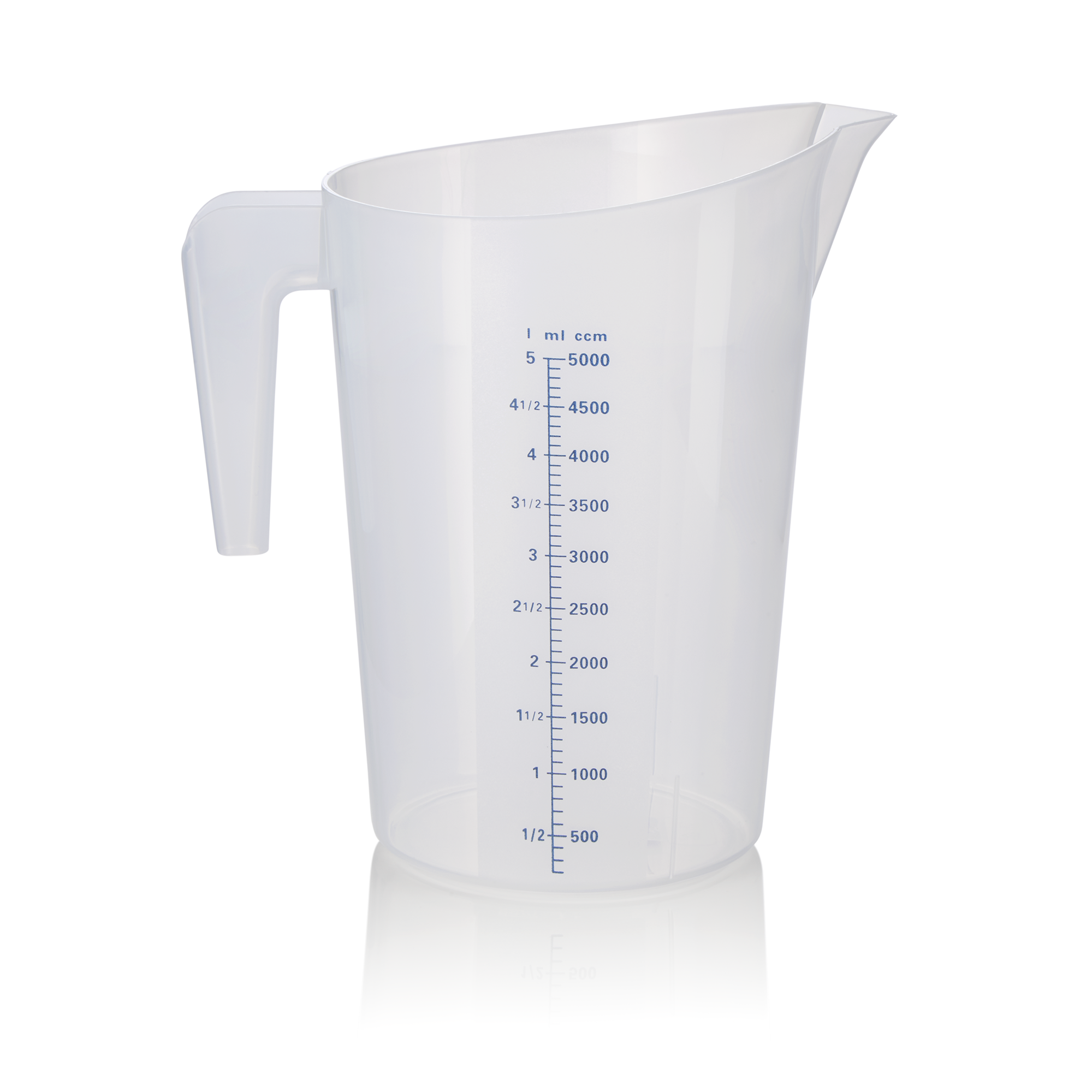 maatbeker, Ø 22,5 cm, 5 ltr., met 100 ml schaalverdeling, polypropyleen