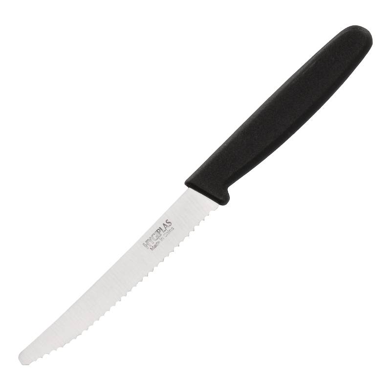Couteau à Tomates Denté Noir - Hygiplas - 100mm