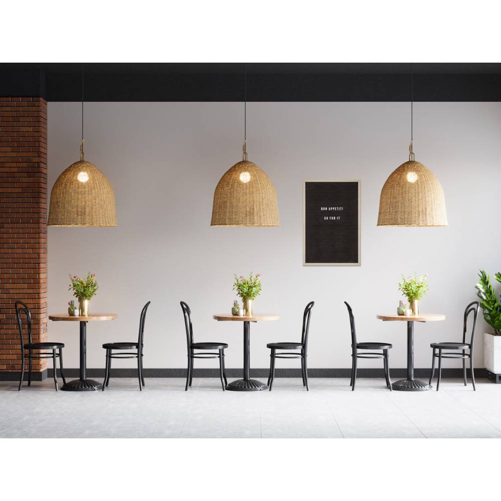 Letterbord Lichtbruin 30 x 30 cm met Houten Lijst