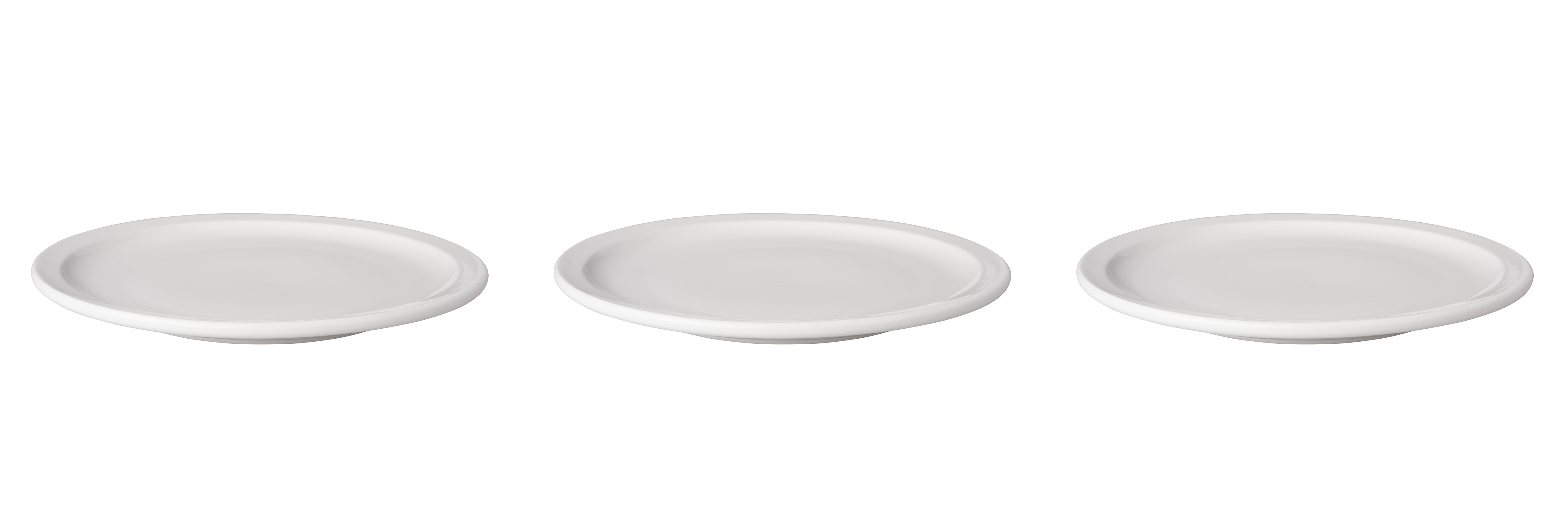 Bord smalle rand Budgetline 24 cm Wit Porselein