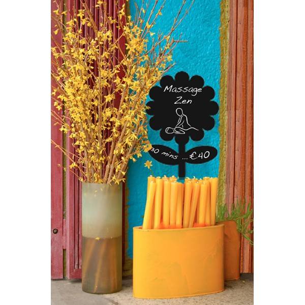Silhouette Wand Kreidetafel Blume | Inkl. Kreidestift
