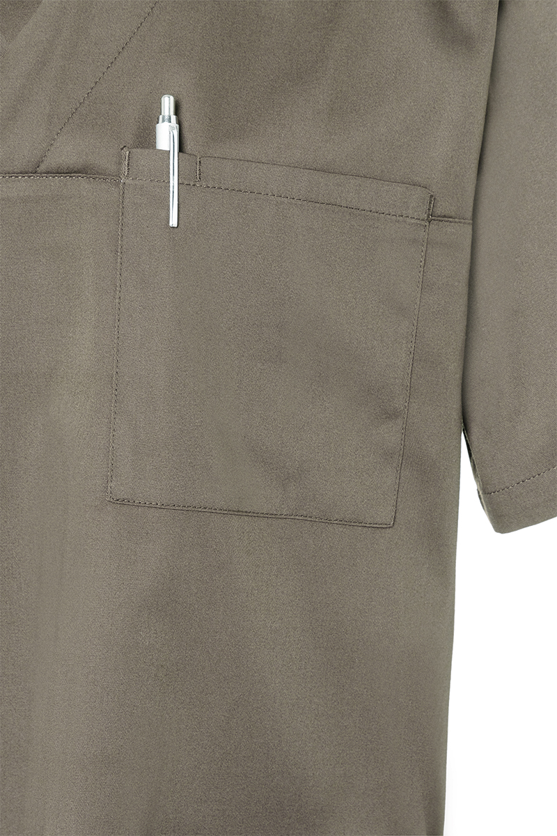 Kurzarm Herren-Schlupfkasack Essential, aus nachhaltigem Material - Salbei - L