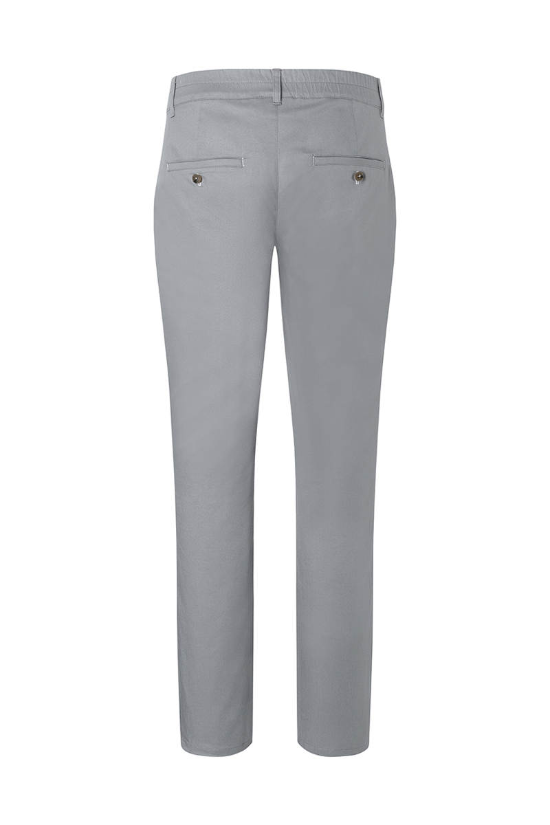 Chino Broek Voor Heren, Modern Stretch - Staalgrijs - 46