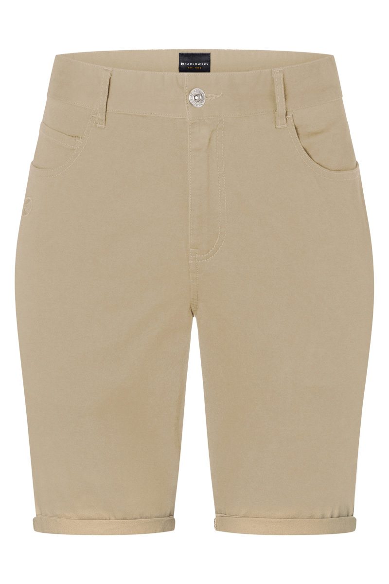 Short pour femme 5-Pocket Classic-Stretch - Beige Galet - 34