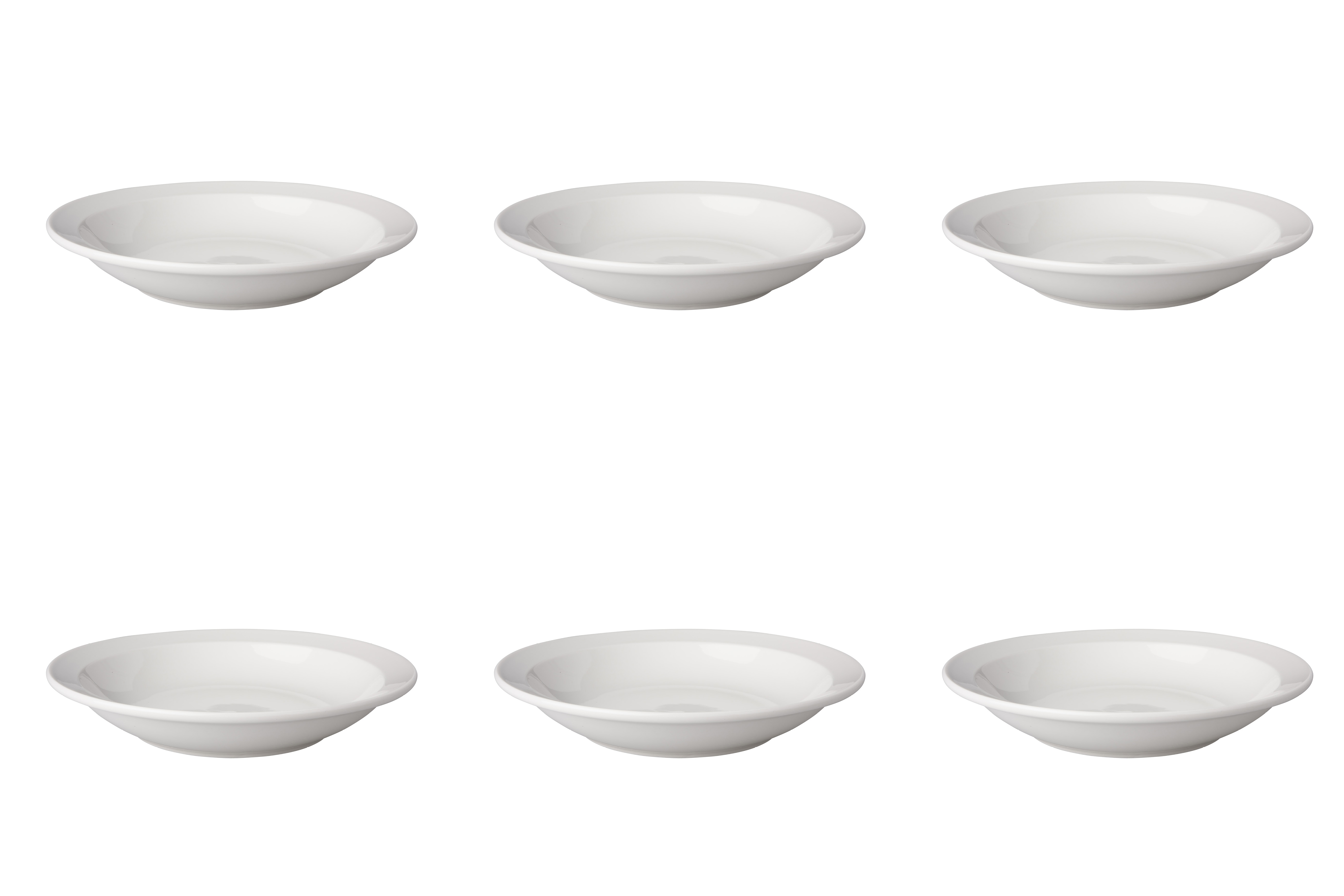 Bord diep smalle rand Budgetline 21.5 cm Wit Porselein