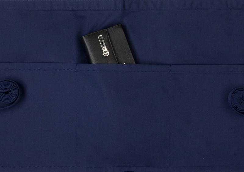 Tailleschort Basic Met Zakje - Marineblauw