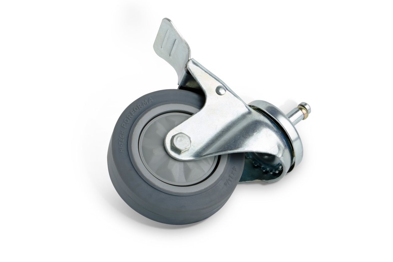 Set zwenkwielen voor YATS werktafels (4 stuks), geremd