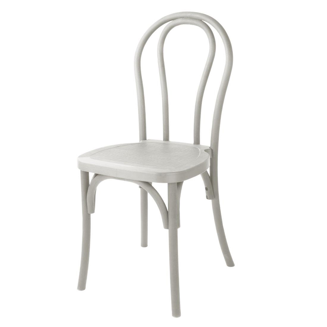 Chaises en résine style bois courbé Bolero Soho blanches (lot de 4)