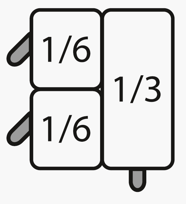 SARO E7/CPCEXB Ensemble de paniers à pâtes : 2 x 1/6 GN + 1 x 1/3 GN