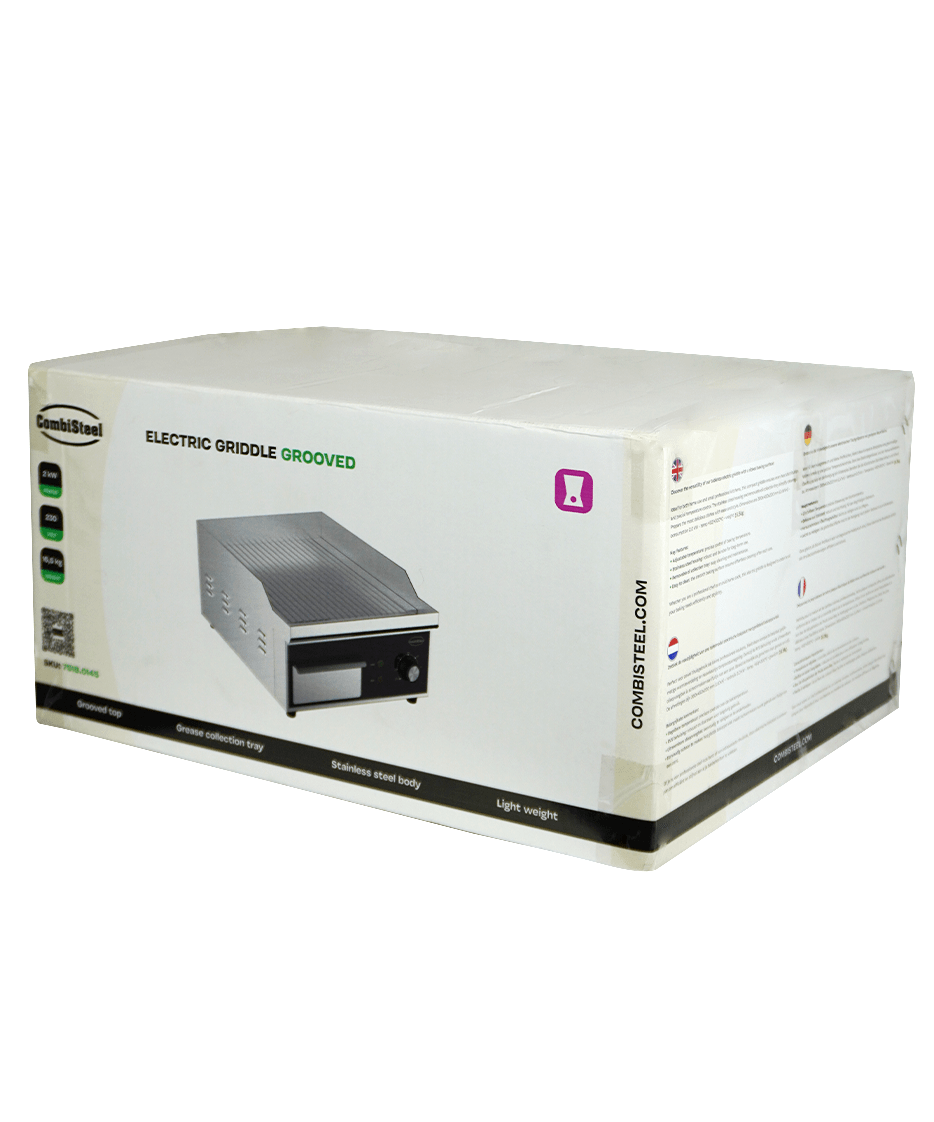 Elektrische Bakplaat Geribd