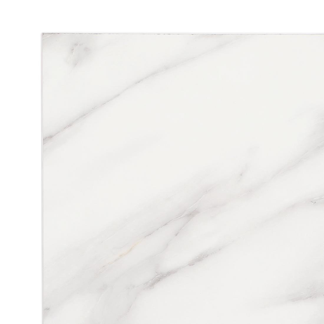 Plateau de table carré pré-percé Bolero effet marbre 700 mm