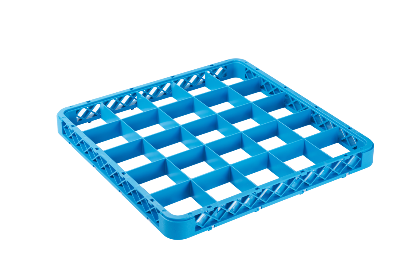 Aufsatz 25 Fächer 89x89 mm für Spülkorb, blau
