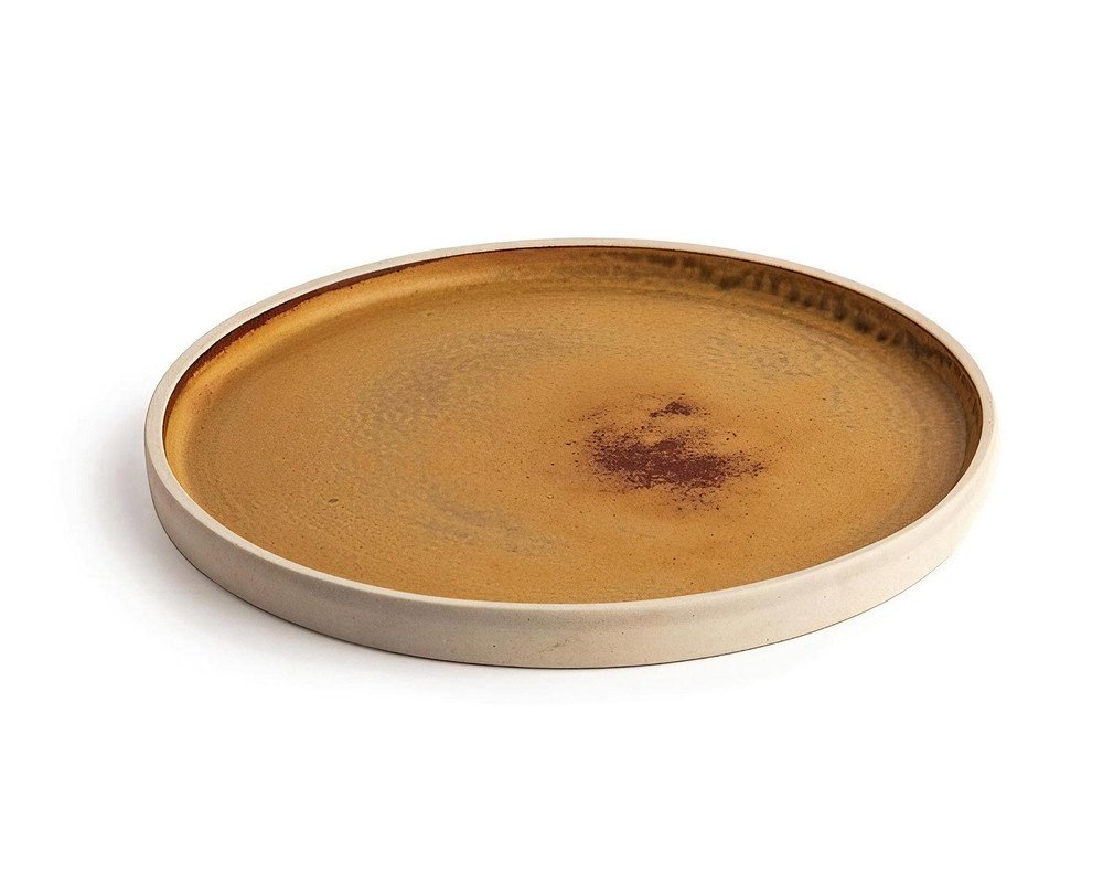 Olympia Canvas flacher runder Teller siena-rost 25cm