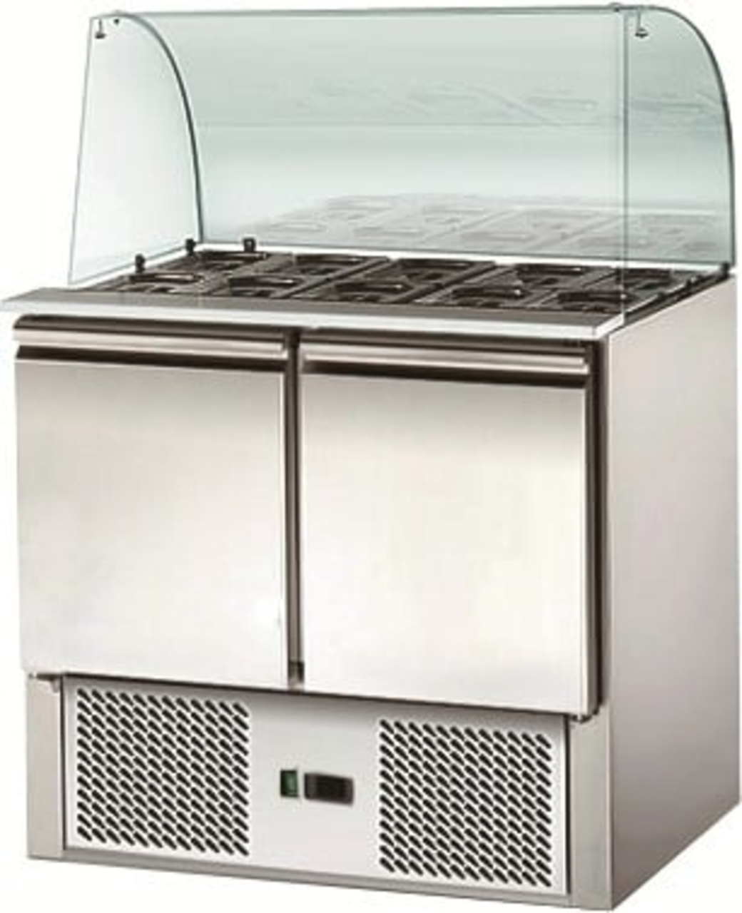 Saladette ECO 900 met 2 deuren zonder glasopzetstuk | Bundel GlassYS900_GL