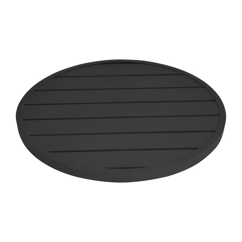 Plateau de Table Rond en Aluminium Bolero Noir - 580mm