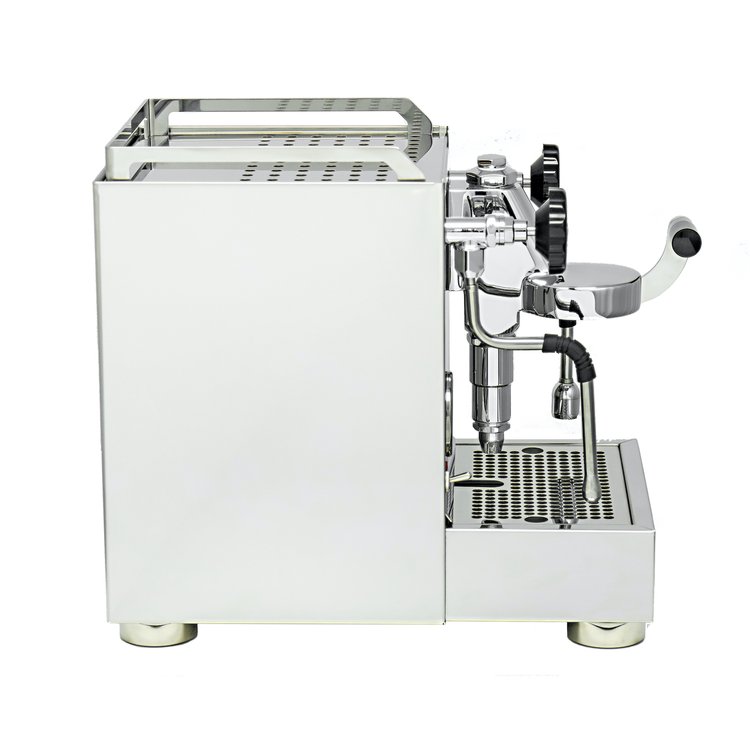 Machine à espresso en acier inoxydable Torre Luigino - poignées en plastique