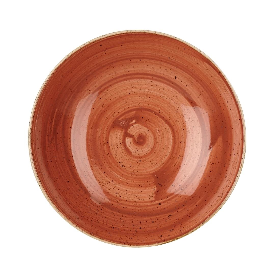 Assiettes coupes rondes Churchill Stonecast Spiced Orange 182mm (Lot de 12)