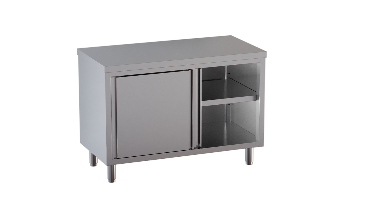 Armoire de travail en inox ECO 16x6 sans dosseret